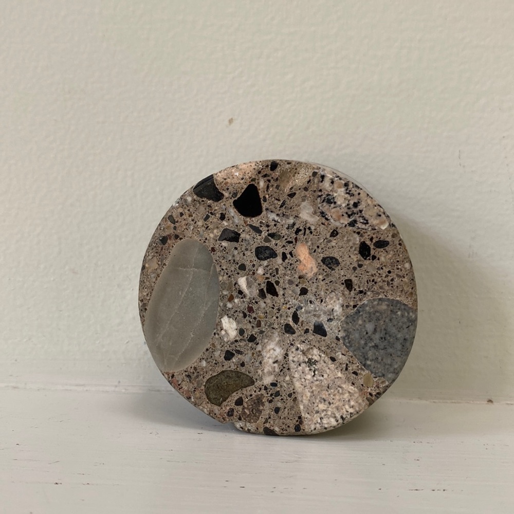 Vintage Geologic conglomerate core paperweight